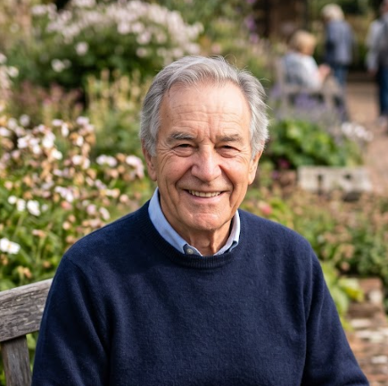 Honey Vital customer George in his garden